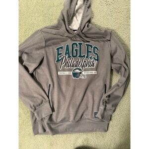 NFL Team Apparel Philadelphia Eagles Grey zip pocket hoodie size L